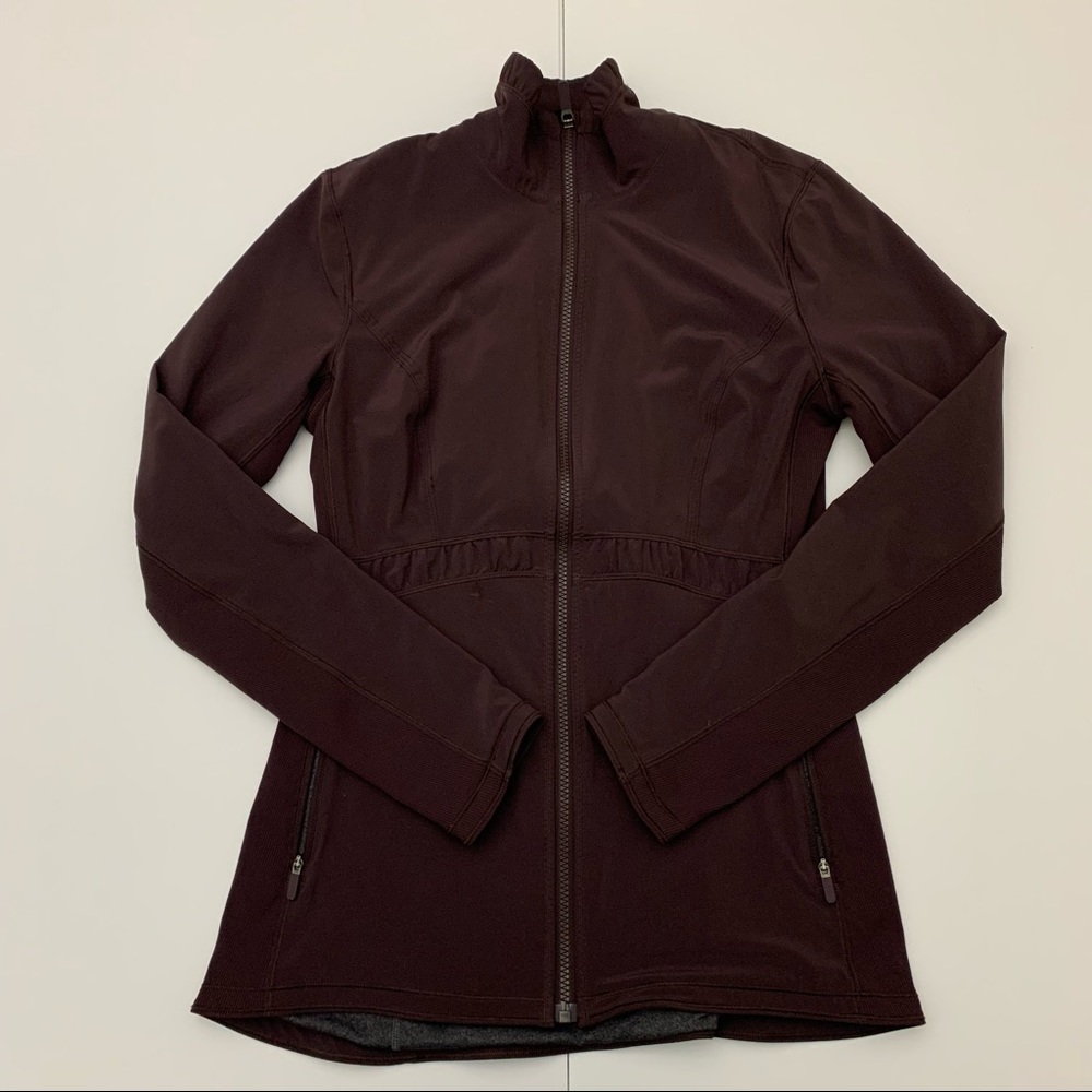 LULULEMON Round Trip Jacket Size 8 Maroon Lined